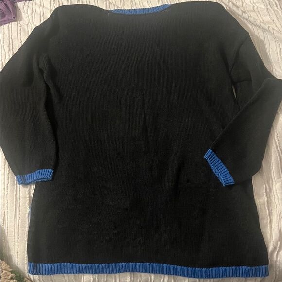 VTG 80s Xmas Christmas Sweater Shoulder Pads Holiday P2P:23” L:29.5” - Picture 2 of 14